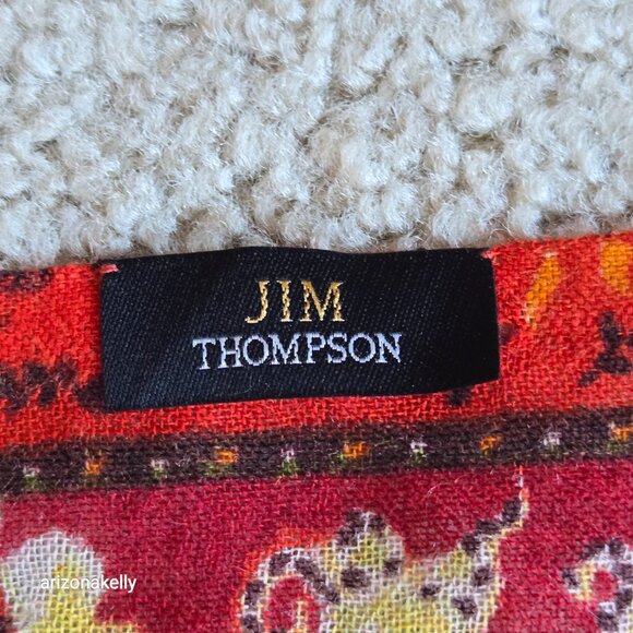 Perfect Jim Thompson Wool Scarf Lightweight - Picture 2 of 9